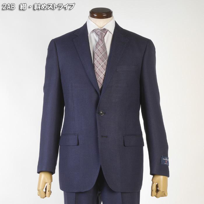 スーツ ErmenegildoZegna ゼニア「CROSS PLY」クロスプライノータック スリム ビジネス スーツ メンズ本水牛釦使用 全2柄 51000 bi tRS2051の画像