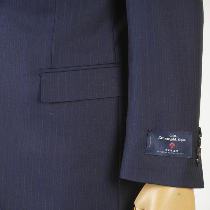 スーツ ErmenegildoZegna ゼニア「TRAVELLER」トラベラーノータック スリム ビジネス スーツ メンズ本水牛釦使用 全5柄 54000 bi tRS3057の画像