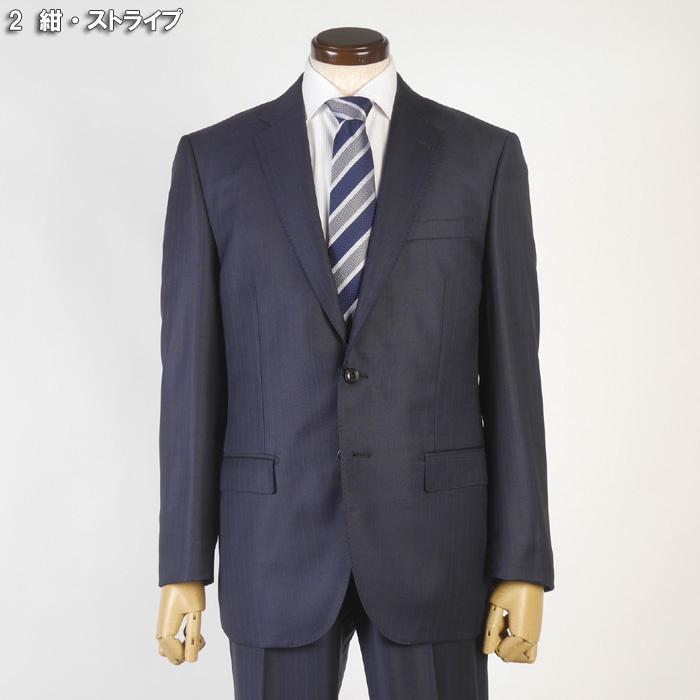 スーツ Loropiana ロロピアーナ「365」Super130'sノータック スリム ビジネス スーツ メンズ本水牛釦使用 全5柄 48000 bi tRS3059abの画像