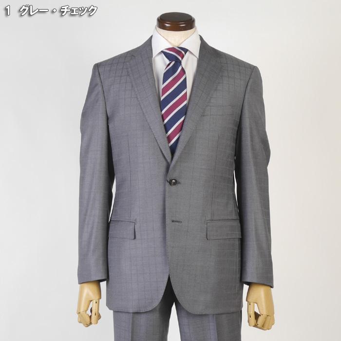 スーツ Loropiana ロロピアーナ「365」Super130'sノータック スリム ビジネス スーツ メンズ本水牛釦使用 全2柄 48000 bi tRS3060aの画像