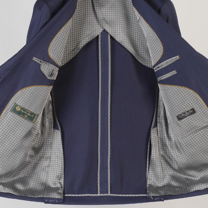 スーツ Loropiana ロロピアーナ「365」Super130'sノータック スリム ビジネス スーツ メンズ本水牛釦使用 全2柄 48000 bi tRS3060aの画像