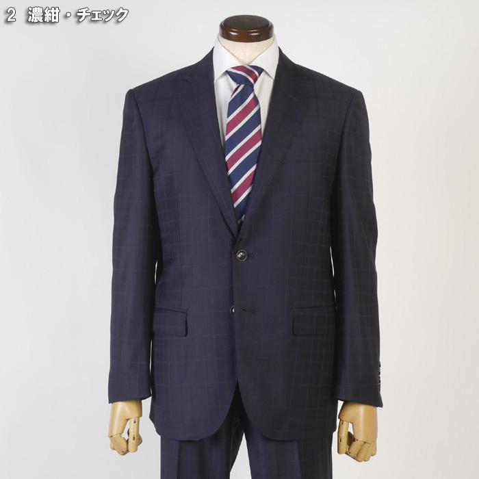 スーツ Loropiana ロロピアーナ「365」Super130'sノータック スリム ビジネス スーツ メンズ本水牛釦使用 全2柄 48000 bi tRS3060abの画像