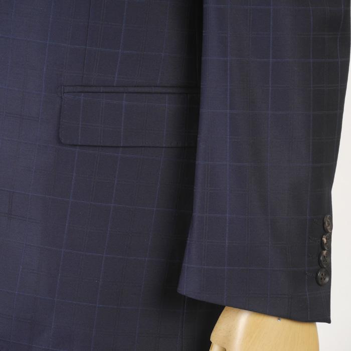 スーツ Loropiana ロロピアーナ「365」Super130'sノータック スリム ビジネス スーツ メンズ本水牛釦使用 全2柄 48000 bi tRS3060abの画像