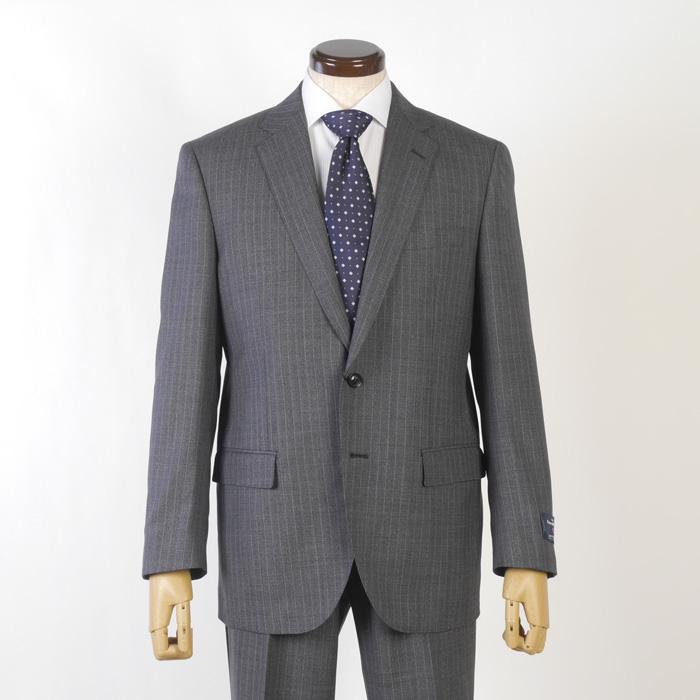 スーツ ErmenegildoZegna ゼニア「TROPICAL JASPE」トロピカルジャスペノータック スリム ビジネス スーツ メンズ本水牛釦使用  bi 48000 tRS7002の画像