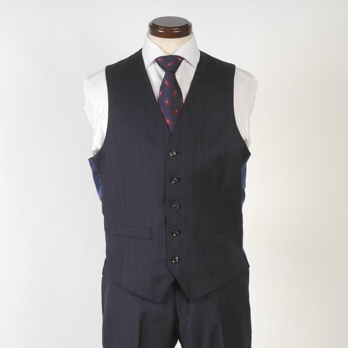 【美品】ハケット×ロロピアーナ　スーツ　スリーピース　ネイビー　Lサイズ　現行品 美品】ハケット×ロロピアーナ スーツ スリーピース ネイビー Lサイズ