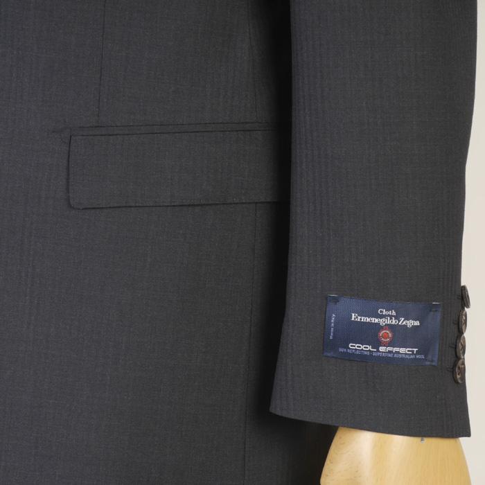 スーツ ErmenegildoZegna ゼニア「COOLEFFECT」クールエフェクトノータックスリムビジネススーツメンズ本水牛釦使用 51000 bi tRS9039の画像