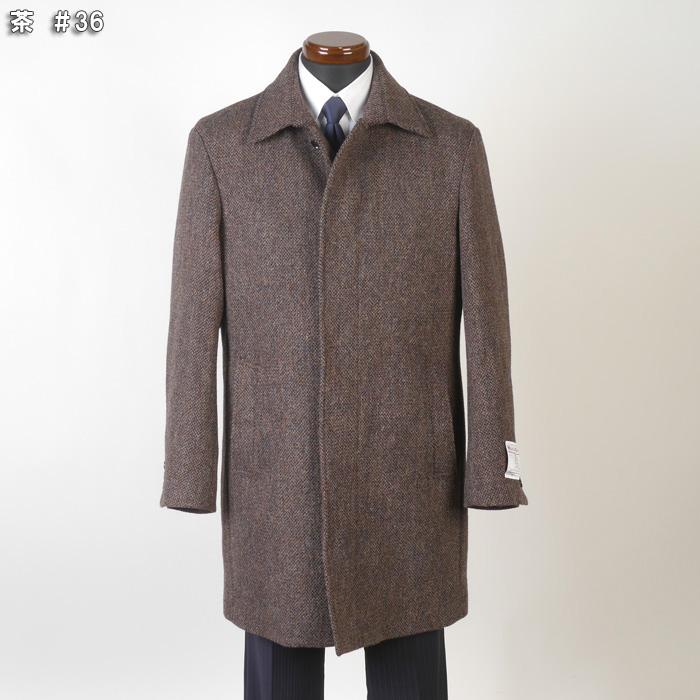 コート ステンカラー コート メンズ 「Harris Tweed」 ハリスツイード 最高級ウール100％ 全5柄 42000 wRC3611の画像