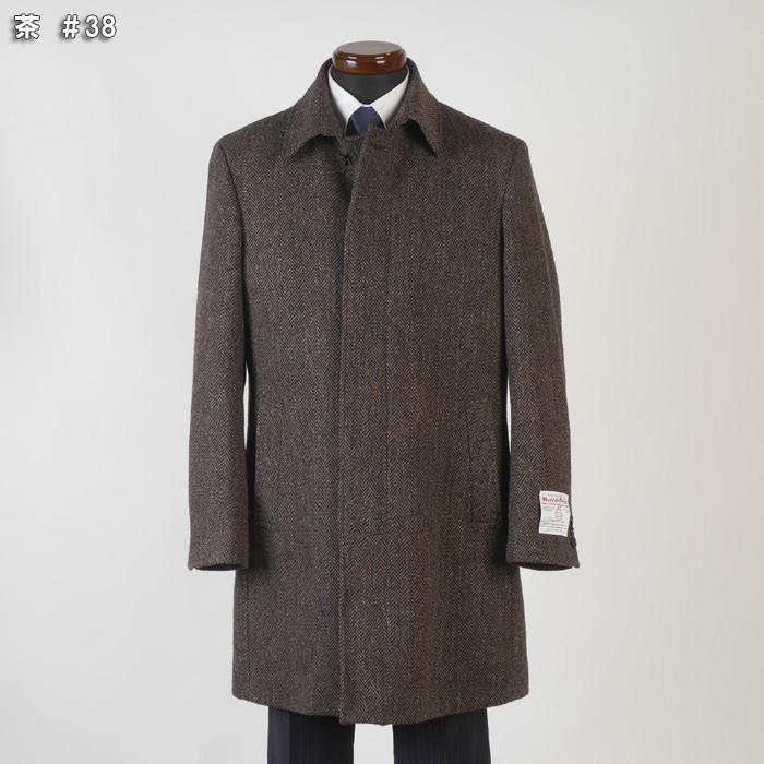 コート ステンカラー コート メンズ 「Harris Tweed」 ハリスツイード 最高級ウール100％ 全5柄 42000 wRC3611の画像