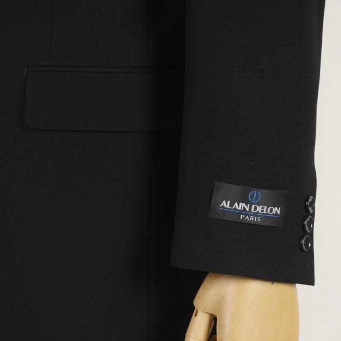 AB BB E体 シングル2釦1タック オールシーズン 略礼服 ALAIN DELON アランドロン 極黒 アジャスター付き 25000 wRF8101 【ゲキノビ】