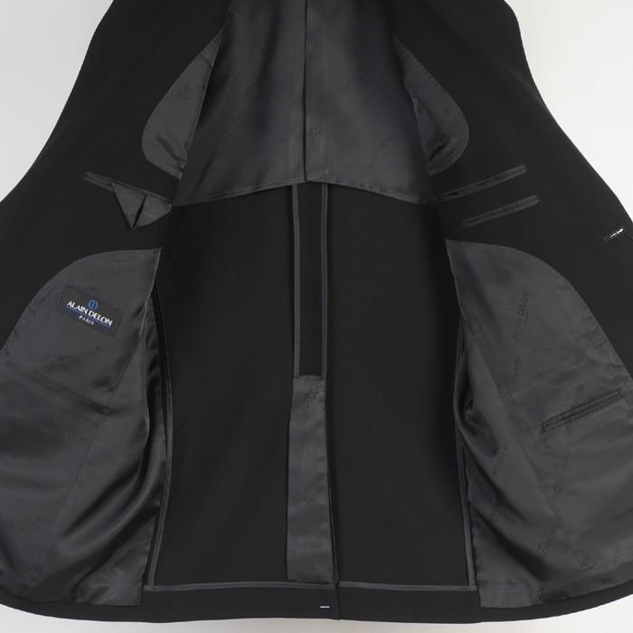 AB BB E体 シングル2釦1タック オールシーズン 略礼服 ALAIN DELON アランドロン 極黒 アジャスター付き 25000 wRF8101 【ゲキノビ】