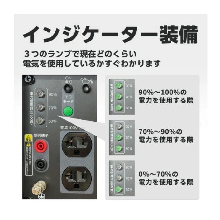 工進 GV-18EC インバーター発電機 定格出力1.8kVA アウトドア キャンプ