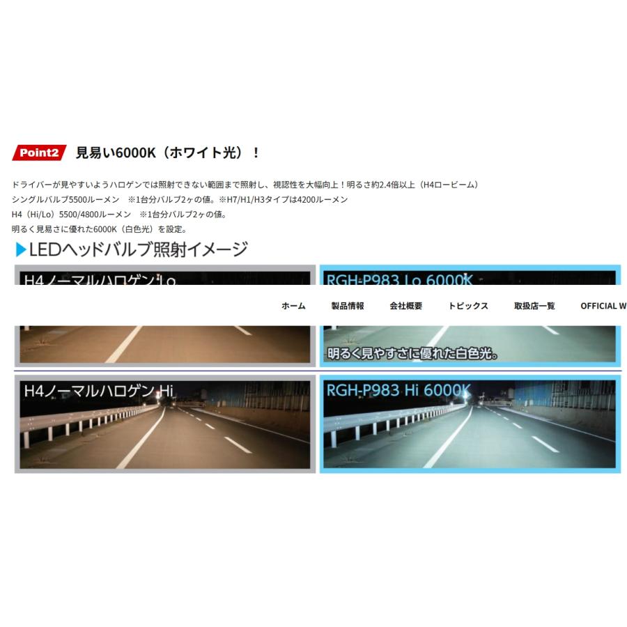 RACING GEAR（レーシングギア） RGH-P98シリーズ 車検対応 レーシング ギア LEDヘッド＆フォグライト RGH-P981 ...