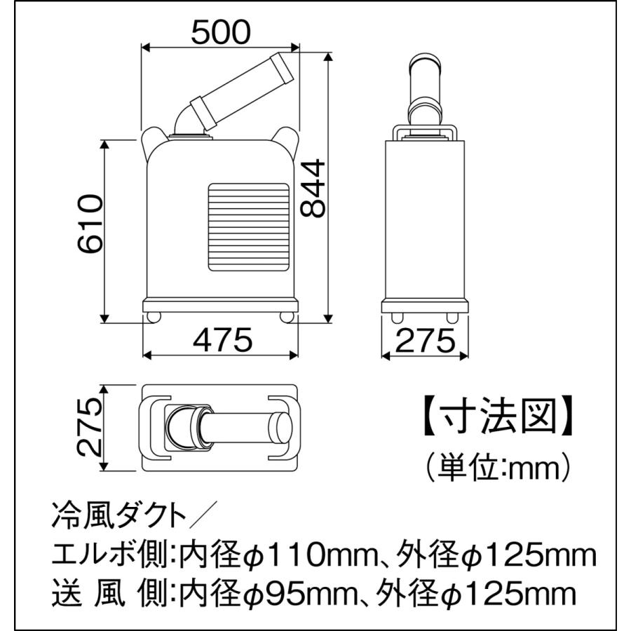 ●個人宅配達不可●お得なクーポン発行中● ナカトミ SAC-1800N ミニスポットエアコン (単相100V) キャスター付き  スポットクーラー  エアコン 床置型 SAC1800N｜y-square｜02