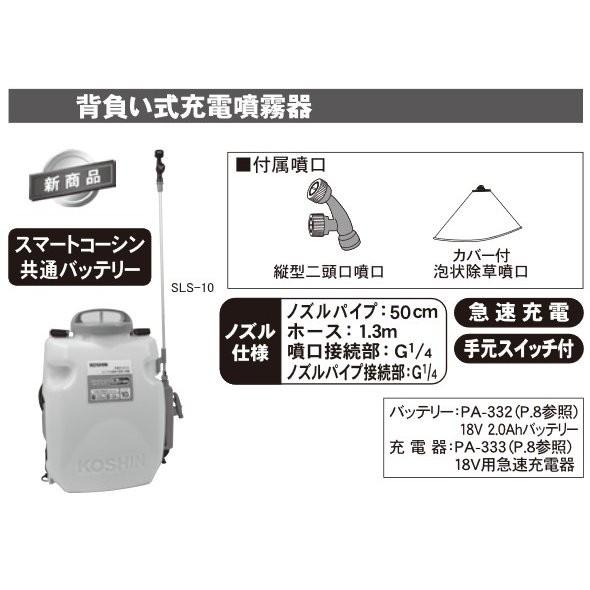 工進（KOSHIN） オンラインショップ SLS-15 噴霧器 充電式 除草剤 電池