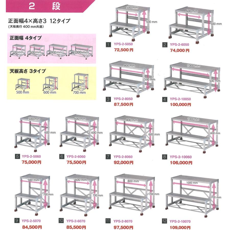 山善（YAMAZEN） アルミ作業台 YPS-2-6050 ピカコーポレーション／山善