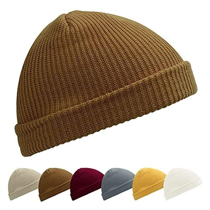 ニット帽 秋冬 ニットキャップ メンズ ビーニー帽 ショートワッチキャップ 浅め ボーダーニットキャップ 無地 イスラムワッチ帽 柔らかい 正規取扱店