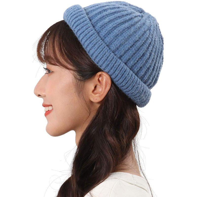 コンビニ受取対応商品 Munny ニット帽 レディース メンズ 全9色 男女兼用 浅め 小さめ かわいい 秋冬 春 ニットキャップ カジュアル ブルー Flowerfactoryonline Com