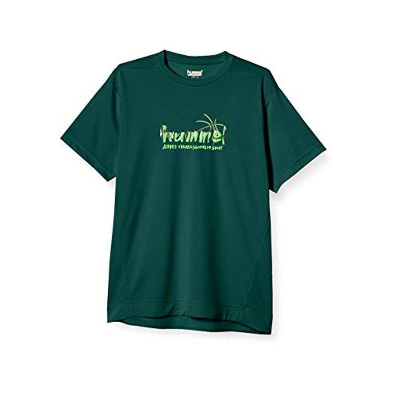 ヒュンメル Tシャツ ピポットスリーブバスケットTシャツ メンズ ディープグリーン (57) XO シャツ、タンクトップ