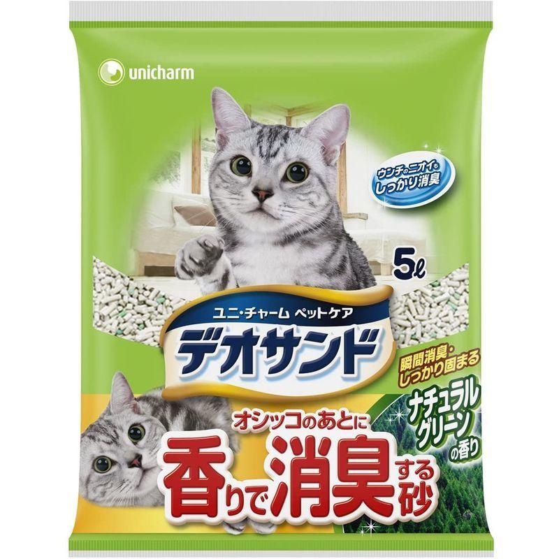 デオサンド オシッコのあとに香りで消臭する砂 ナチュラルグリーンの香り 5L|y-sstore|02