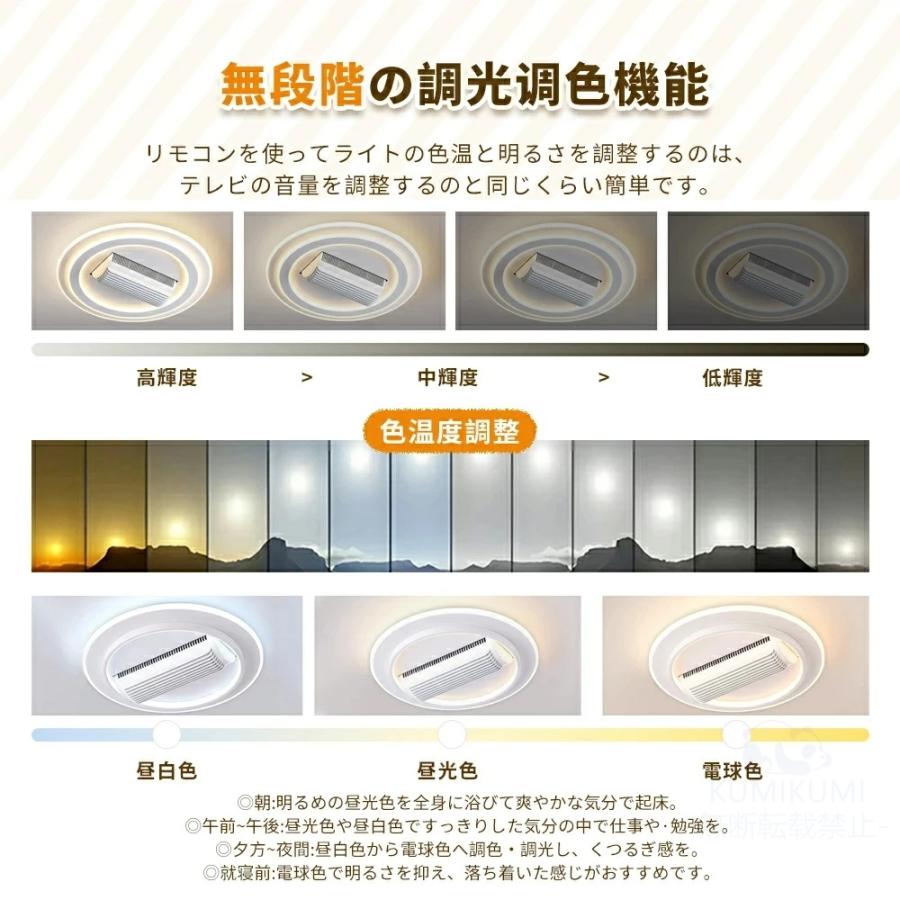 シーリングファン シーリングファンライト led 羽根なし10畳 12