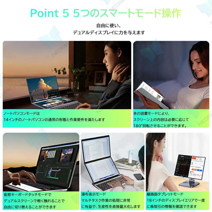 インテル デュアルタッチスクリーン ノートパソコン 2in1