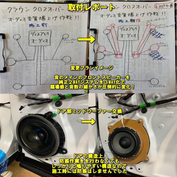 トヨタ クラウンクロスオーバー 純正6スピーカー車 音質超・改善