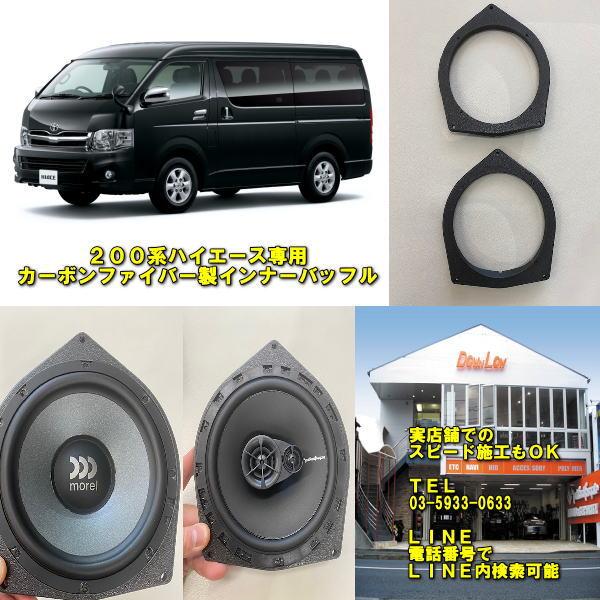 200系ハイエース全型対応 カーボンファイバー製インナーバッフル 海外