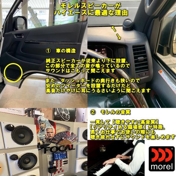 200系ハイエース全型対応 モレルスピーカーセット 高能率マキシモ 