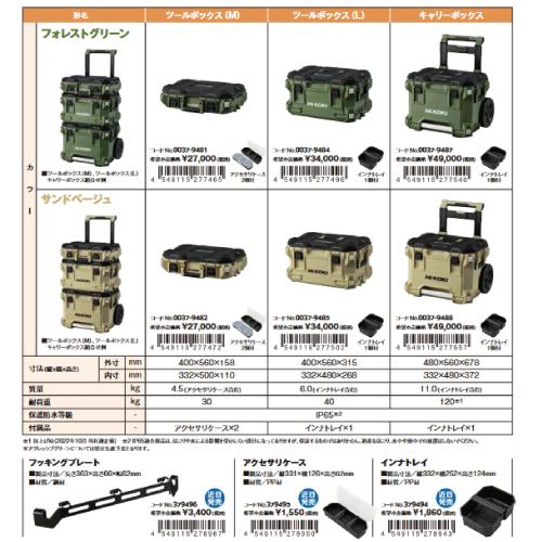 HiKOKI（ハイコーキ） ツールボックス(M) サンドベージュ 0037-9482