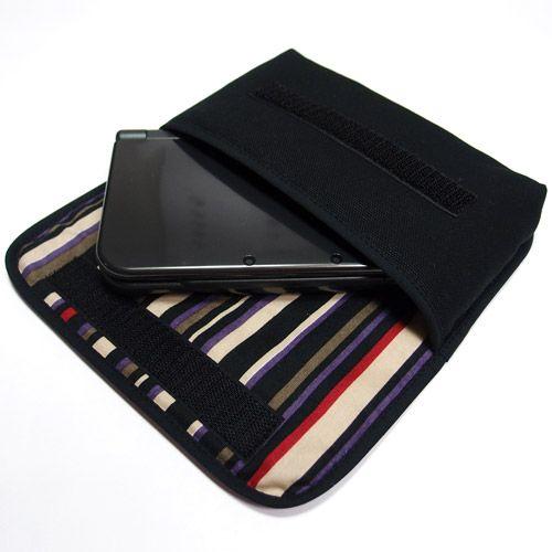 Newニンテンドー3DS LLケース（ブラック・バイオレット）-- Dカン付 