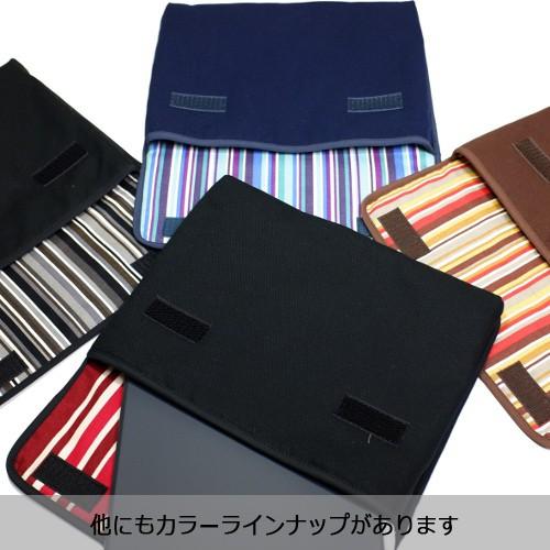 12.9インチ iPad Proケース「FILO」（ブラック・ボルドーストライプ）suono ハンドメイド 日本製｜y-suono｜05