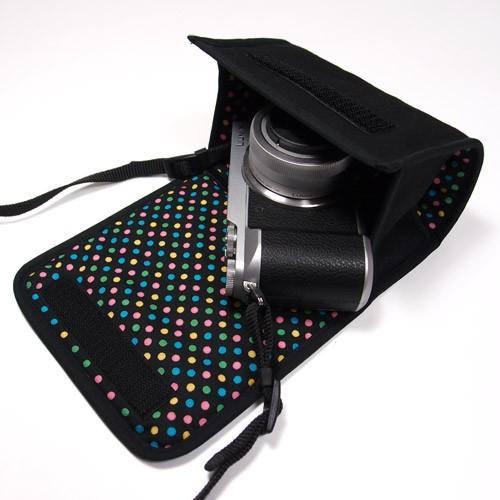 LUMIX GX7 Mark IIケース（ブラック・カラフルドットB） --suono