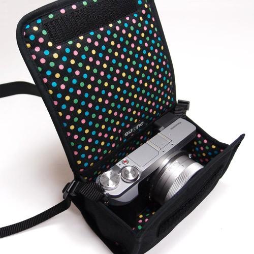 LUMIX GX7 Mark IIケース（ブラック・カラフルドットB） --suono