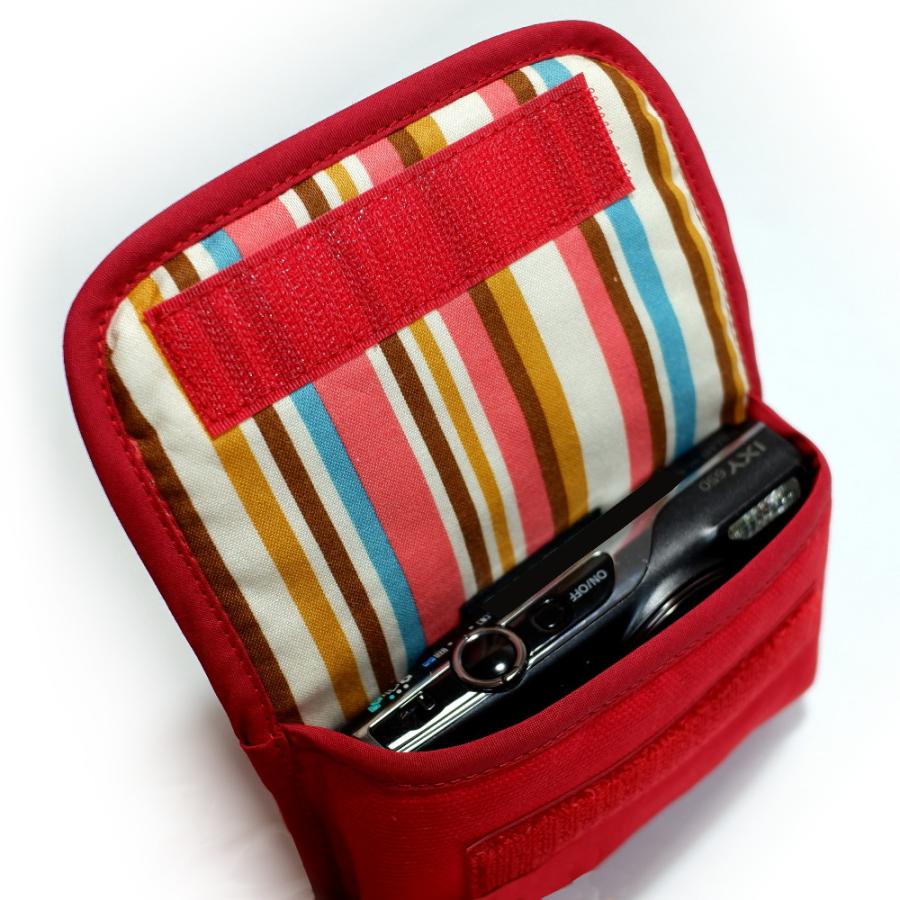 Suono キヤノン IXY 650 ケース (レッド・ピンク) suono