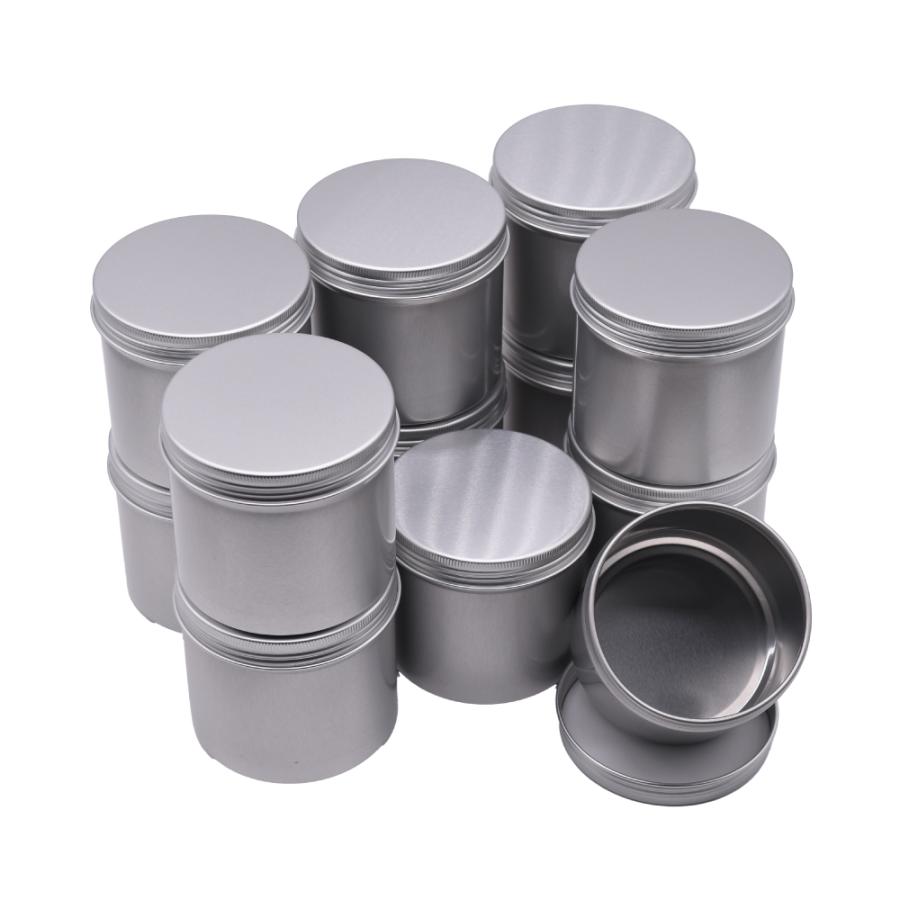 スズキ機工 丸型アルミ缶 金属製コンテナ82*75mm(D*H) 350ml AL8275 12