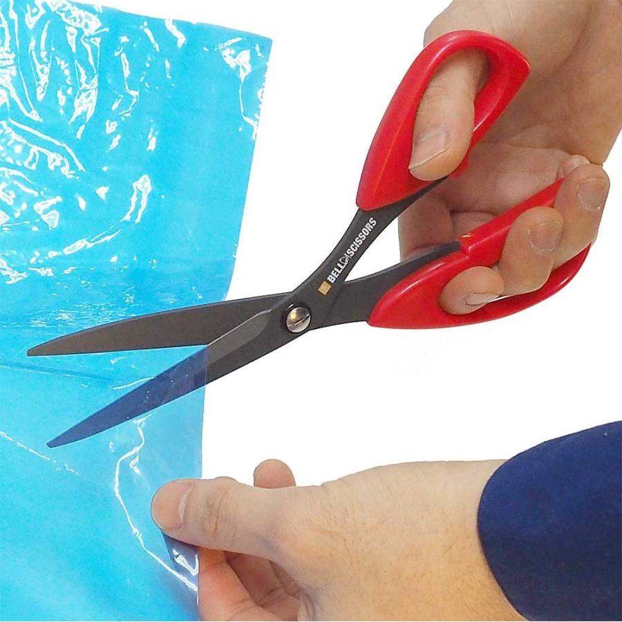 スズキ機工 ベルシザー フッ素コート レッド [鋏/ハサミ/はさみ/高性能