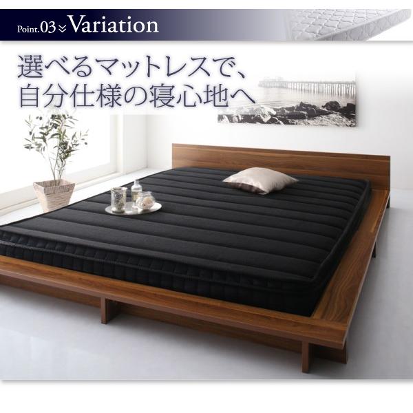 ⭐公式品⭐ シンプルモダンデザインフロアローステージベッド Gunther ギュンター マルチラススーパースプリングマットレス付き クイーン(Q×1） 【T1501276797】(54723円)