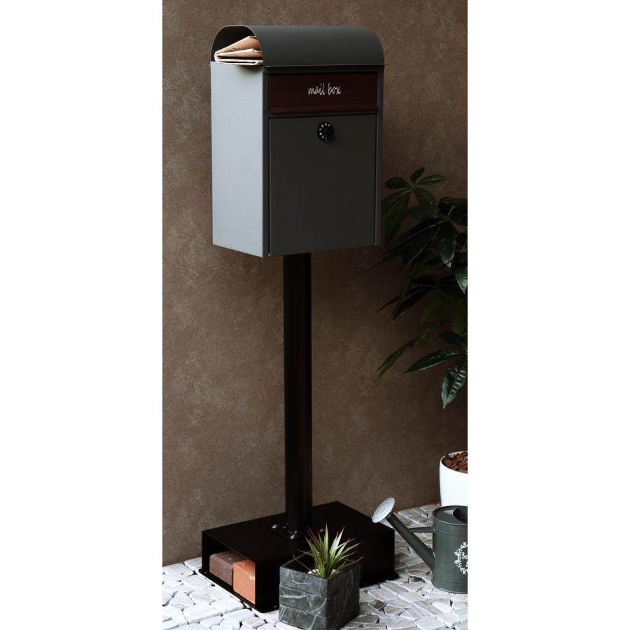 ポスト メールボックス 郵便受け スタンドポスト 宅配ボックス　猫  グレージュ Amazon.co.jp: 宅配ボックス ポスト付き 一戸建て用 ダイヤル錠