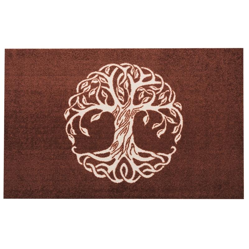 玄関マット K034B Tree of Life Reddish Brown 75×120cm おしゃれ かわいい 洗える 滑り止め 屋内 野外 室内 エントランスマット ドアマット オールシーズン｜y-syo-ei｜02