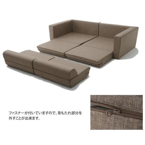 ソファーベッド 折りたたみ クイーンサイズ ソファベッド ポケット