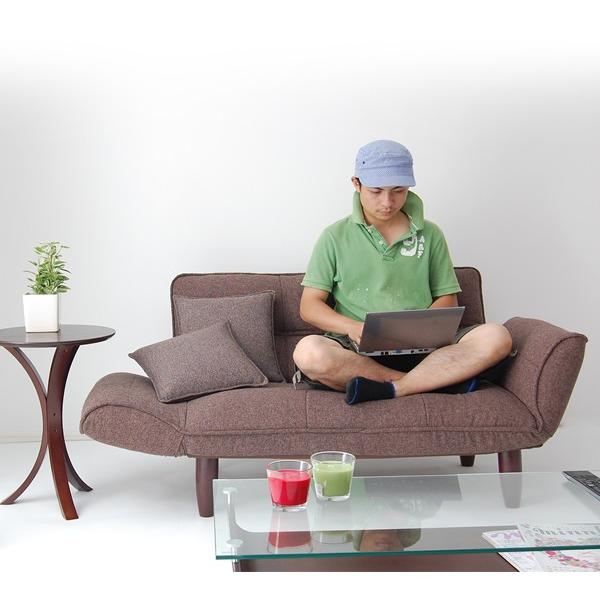 日本製 カウチソファー 2人掛け リクライニング ソファ デザイナーズ