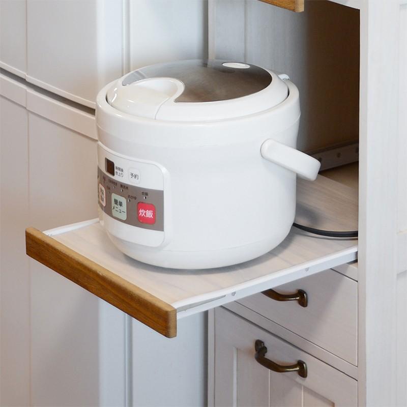 収納 ラック 完成品 ラック 30 ダストワゴン すきま 炊飯器ラック スライド棚 棚 台所  MUD-50WSの画像