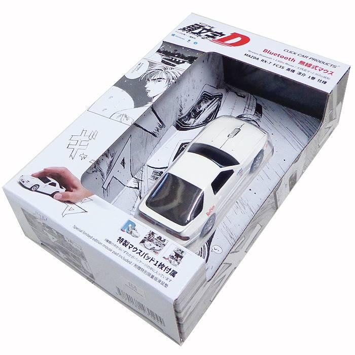 GW中お値下!頭文字D FC3S Bluetooth無線マウス　マウスパッド付 マウス 無線電池式 マツダ RX-7 FC3S型 頭文字D FC1巻版 ホワイト 高橋