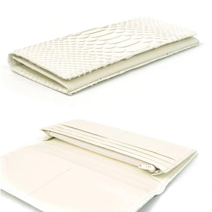 長財布 メンズ ヘビ革 蛇革 財布 白蛇長財布 100172 日本製 白蛇財布