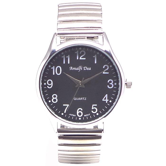 メンズ 腕時計 ジャバラ エクスパンション メタル 3針 ウォッチ 日本製