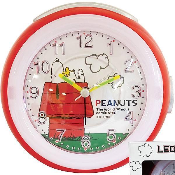 PEANUTS スヌーピー 置き時計 レッド AC20059SNRD LEDライト メロディ