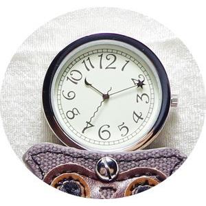 レディス 携帯 時計 ふくろう ルーペ ウォッチ LW036 グレイ ブルー