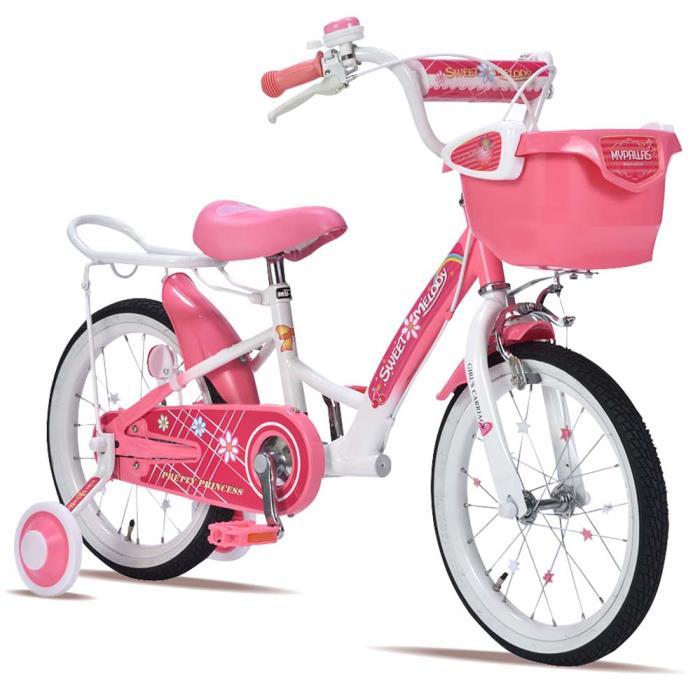補助輪付 自転車 マイパラス 子供用自転車 16インチ MD-12-PK ピンク キッズバイク 女の子 沖縄・離島配送不可 代引不可_1