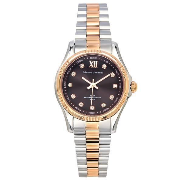 レディース 腕時計 ソーラー電源 SOLAR MauroJerardi MJ038-1 マウロジェラルディ ステンレス 無垢 ソーラーレディス 電池交換不要 クォーツ ３針 ウォッチ