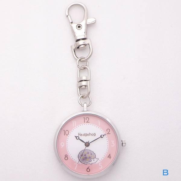 携帯時計 キーホルダー ハングウォッチ はりねずみ ふくろう N00321S-0